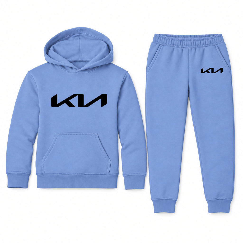 Kia youth hoodie jogger set, Carolina Blue, Youth Large ages 10–12