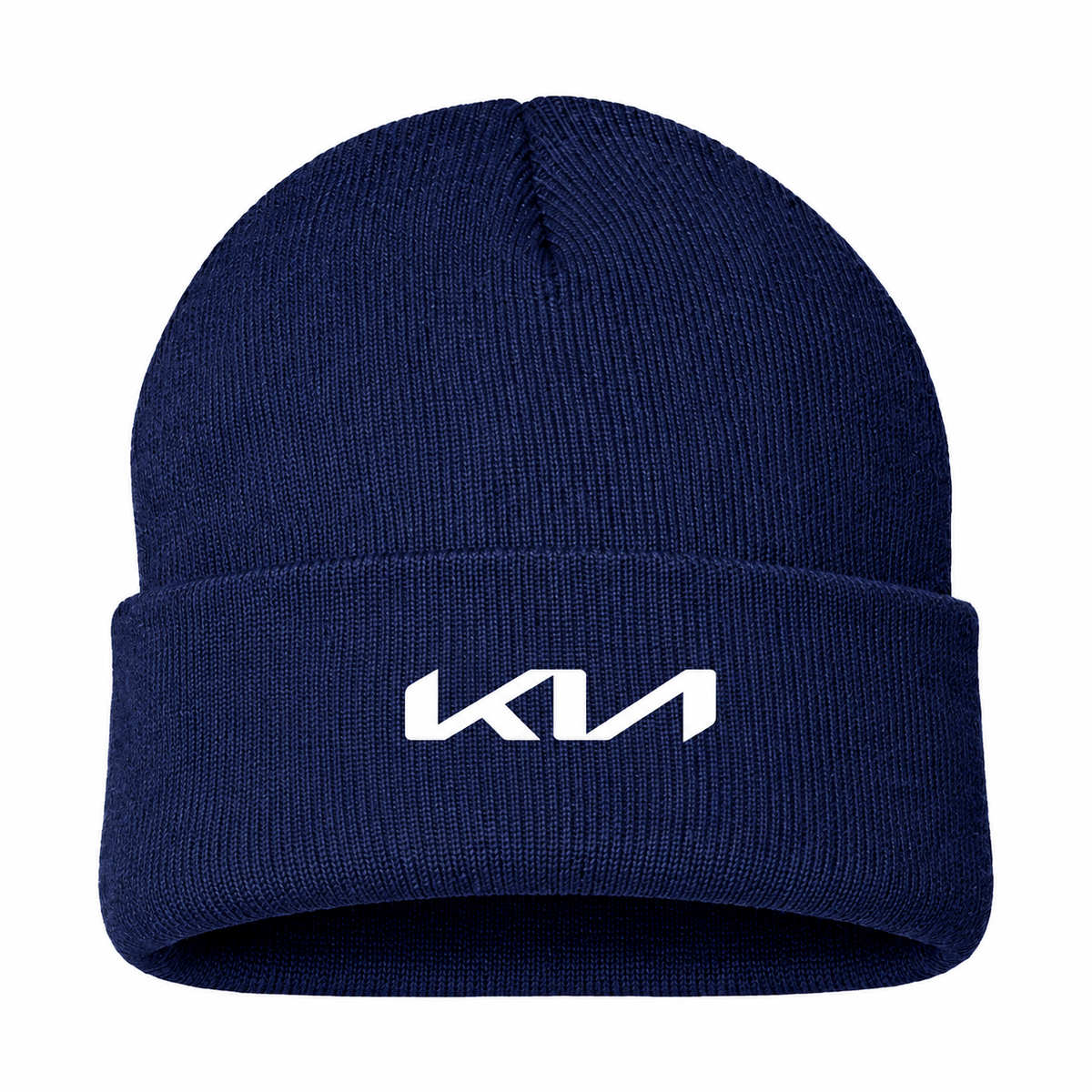 Men's Kia Beanie Hat — Navy — clean front main