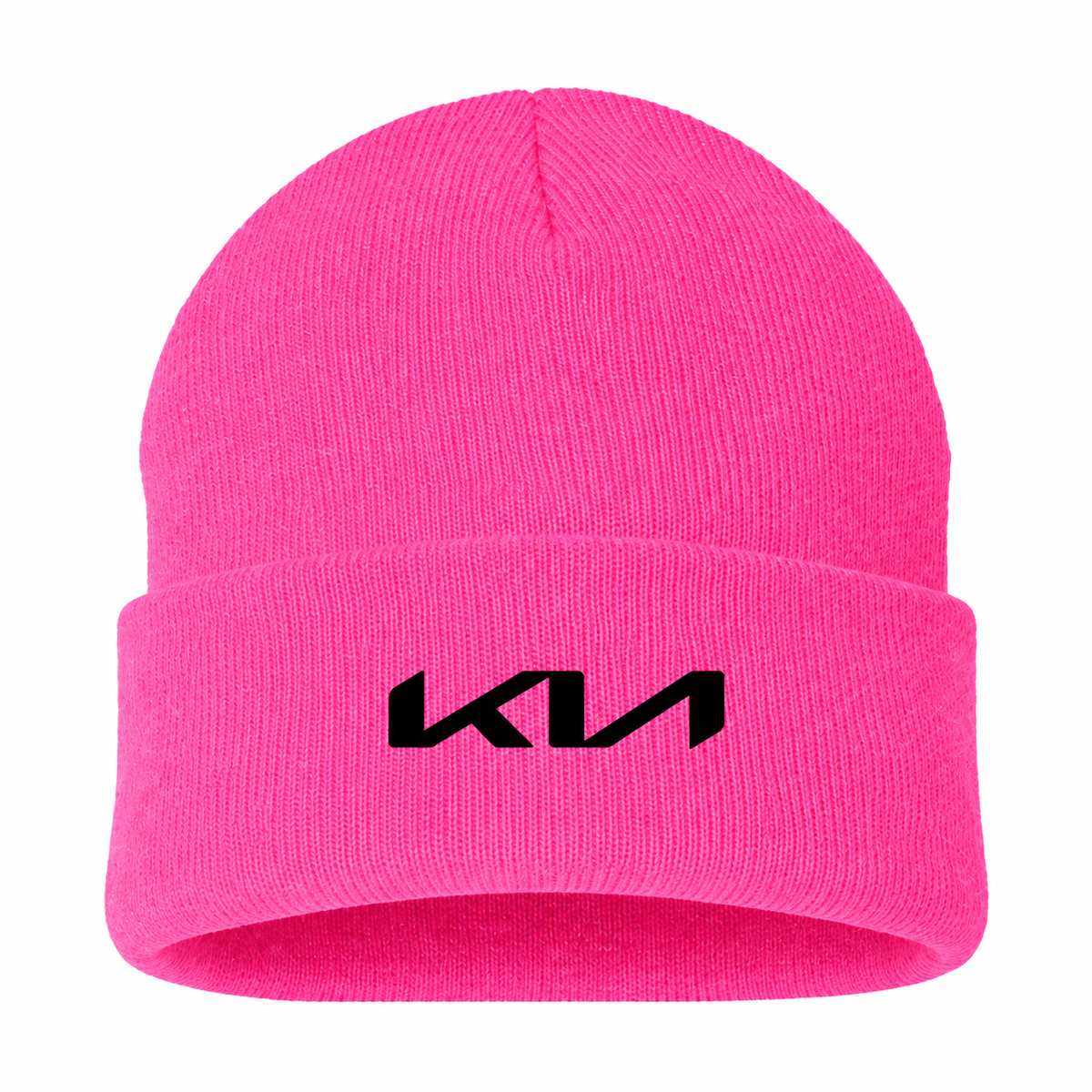 Men's Kia Beanie Hat — Pink — clean front main