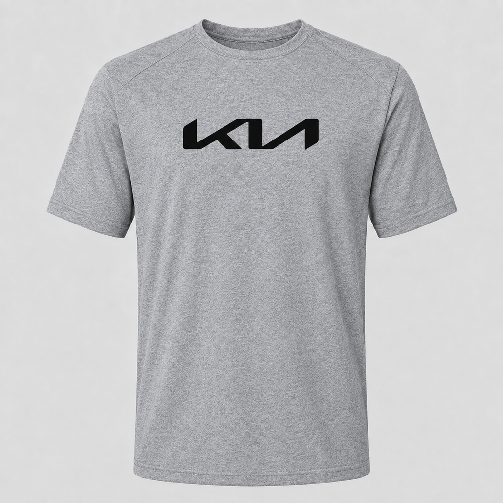 Kia polyester T-shirt — Grey — original logo
