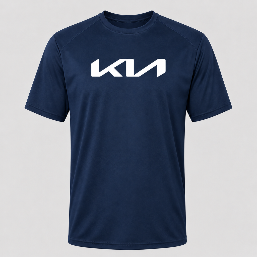 Kia polyester T-shirt — Navy — original logo