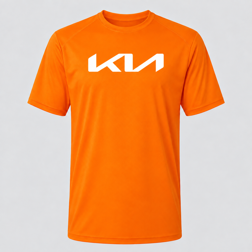 Kia polyester T-shirt — Orange — original logo