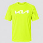 Kia polyester T-shirt — Safety Green — original logo