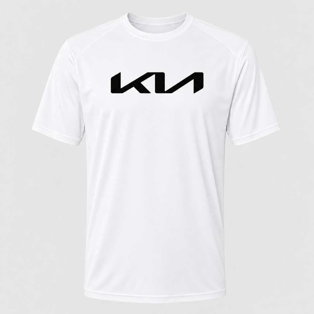 Kia polyester T-shirt — White — original logo
