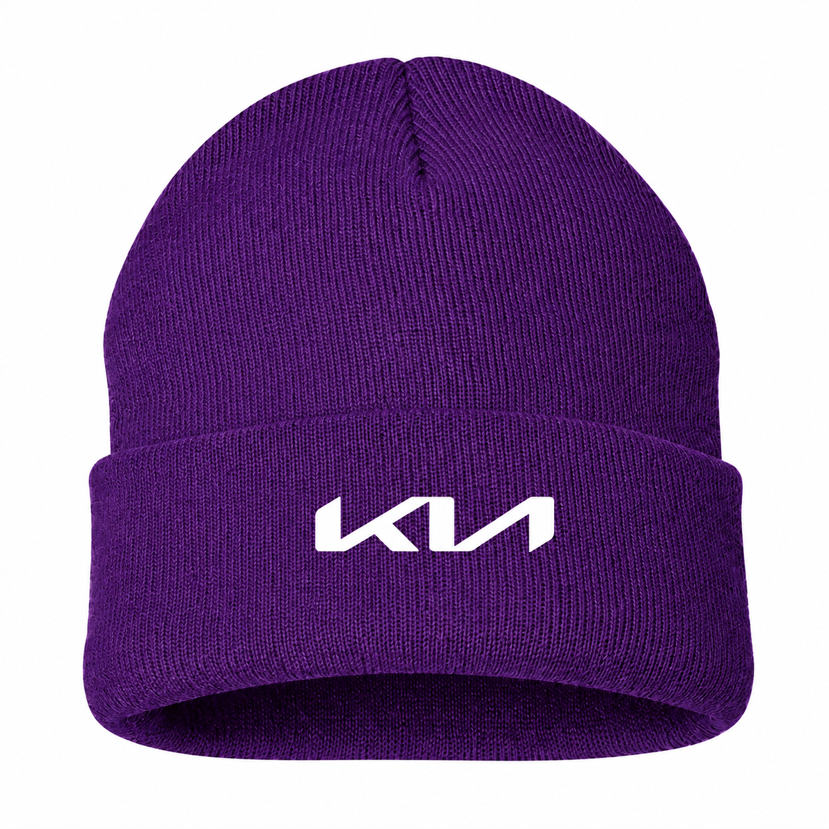 Men's Kia Beanie Hat — Purple — clean front main