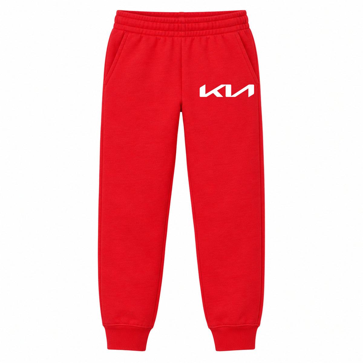 Kia youth jogger sweatpants in Red, Youth Large ages 10–12