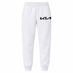 Kia youth jogger sweatpants in White, Youth Large ages 10–12