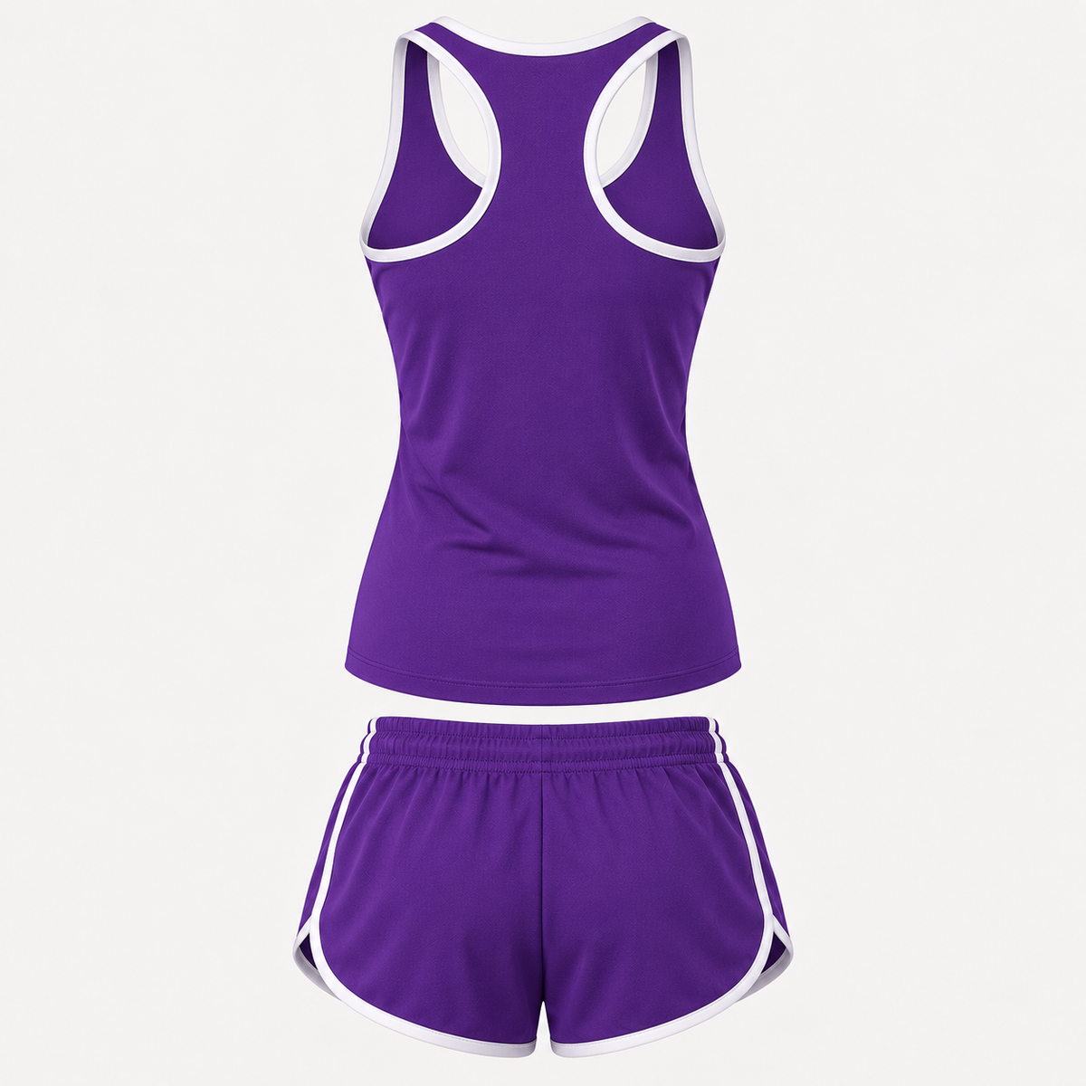 Kia women's tanktop and shorts set Back | Color: Purple |