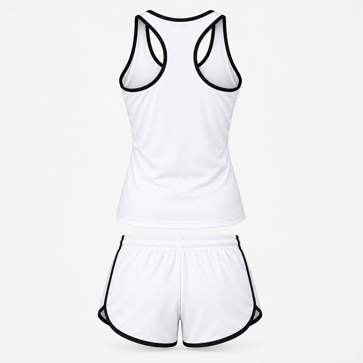 Kia women's tanktop and shorts set Back | Color: White |