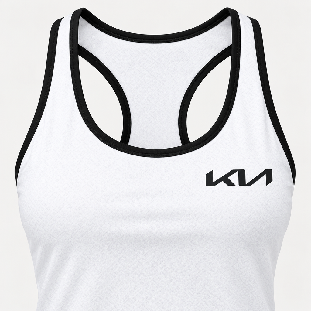 Kia women's tanktop and shorts set Tank detail | Color: White |