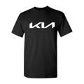 Youth Kids Kia Car Cotton T-Shirt | Color: Black | Main