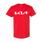 Youth Kids Kia Car Cotton T-Shirt | Color: Red | Main