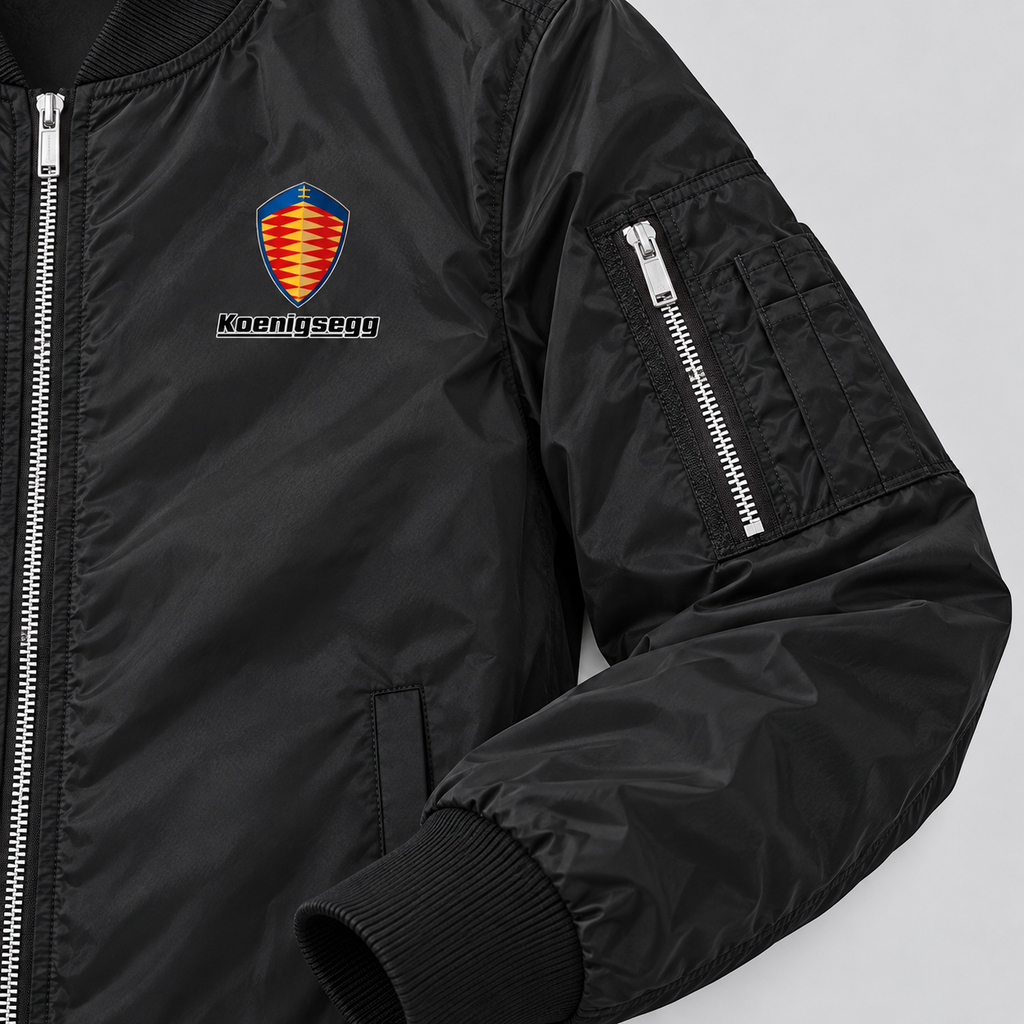 Koenigsegg bomber jacket | Black | Pocket detail