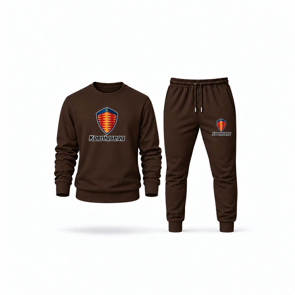 Men's Koenigsegg Sweatshirt Joggers Set | Color: Brown | Main