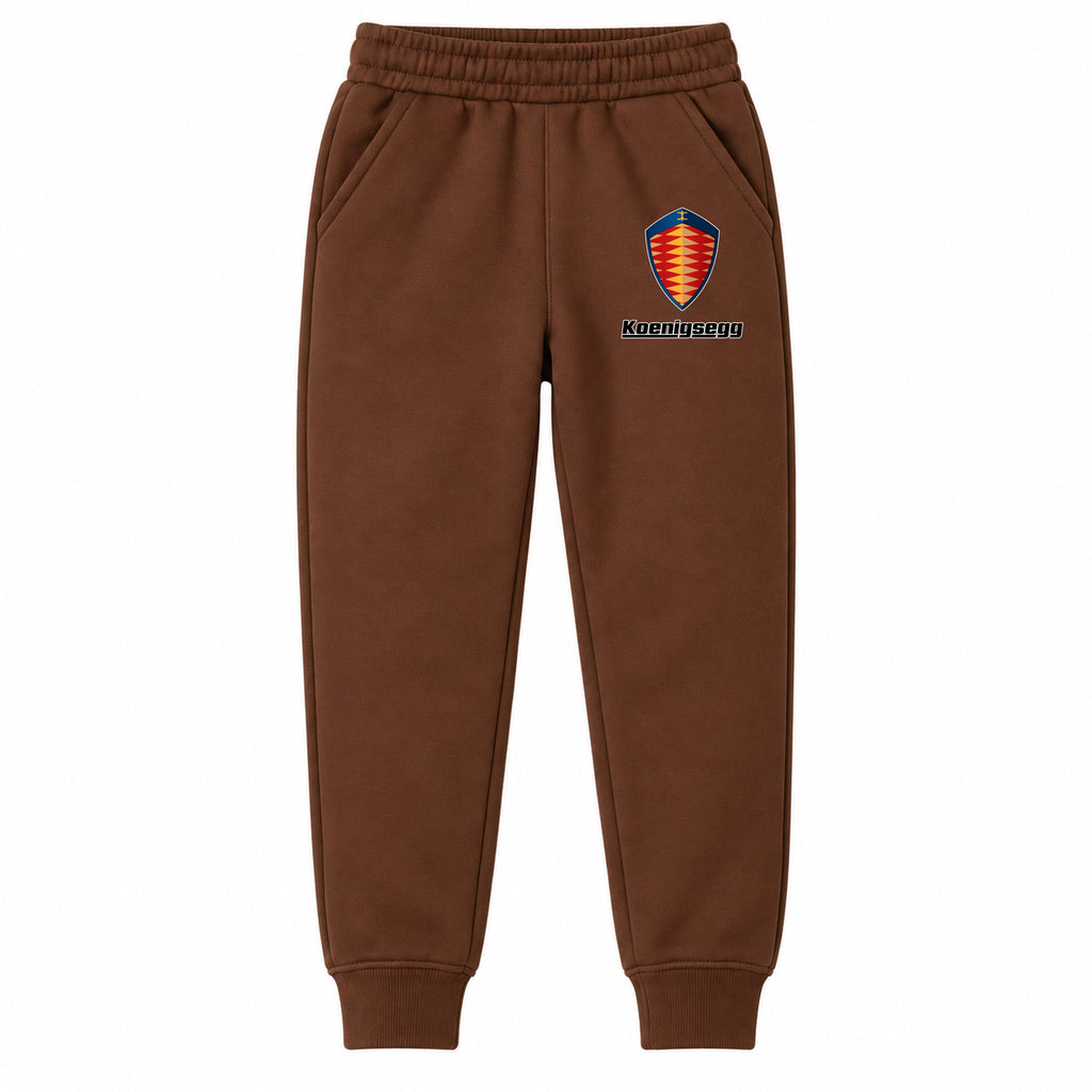 Koenigsegg youth jogger sweatpants in Brown, Youth Large ages 10–12