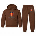 Koenigsegg youth hoodie jogger set, Brown, Youth Large ages 10–12