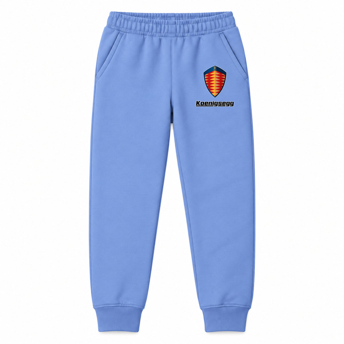 Koenigsegg youth jogger sweatpants in Carolina Blue, Youth Large ages 10–12