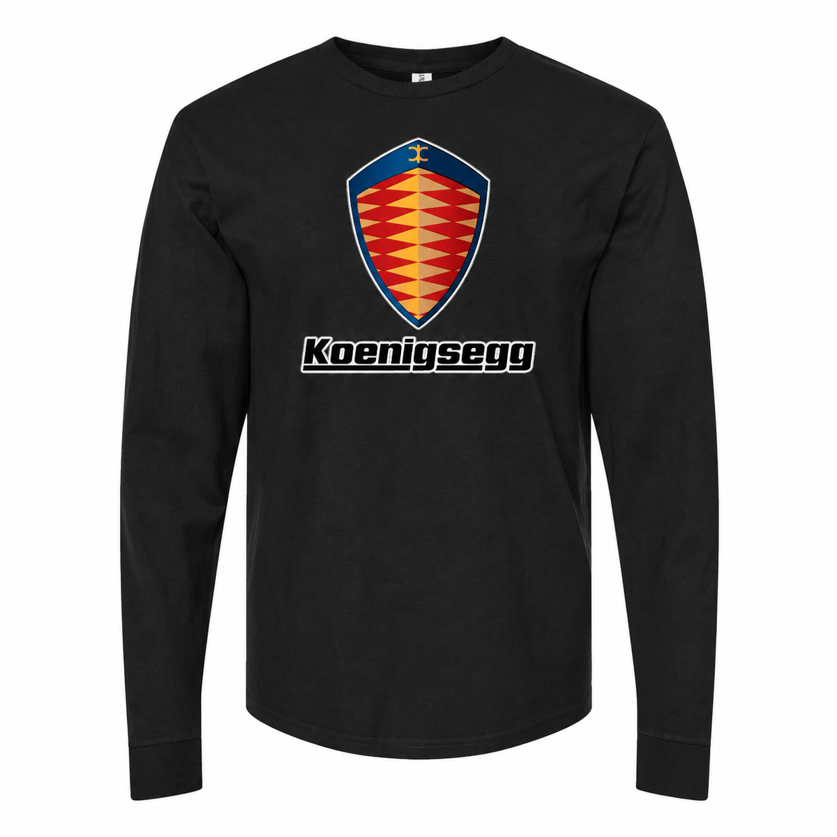 Men's Koenigsegg cotton long sleeve T-shirt Black front