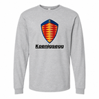 Men's Koenigsegg cotton long sleeve T-shirt Grey front
