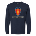 Men's Koenigsegg cotton long sleeve T-shirt Navy front