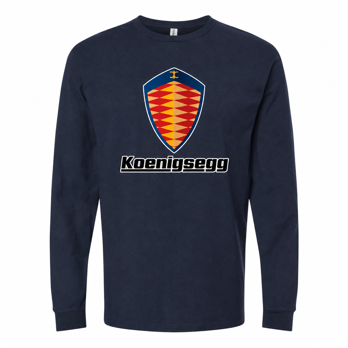 Men's Koenigsegg cotton long sleeve T-shirt Navy front