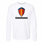 Men's Koenigsegg cotton long sleeve T-shirt White front