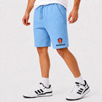 Koenigsegg fleece shorts Sky Blue front logo near left hem