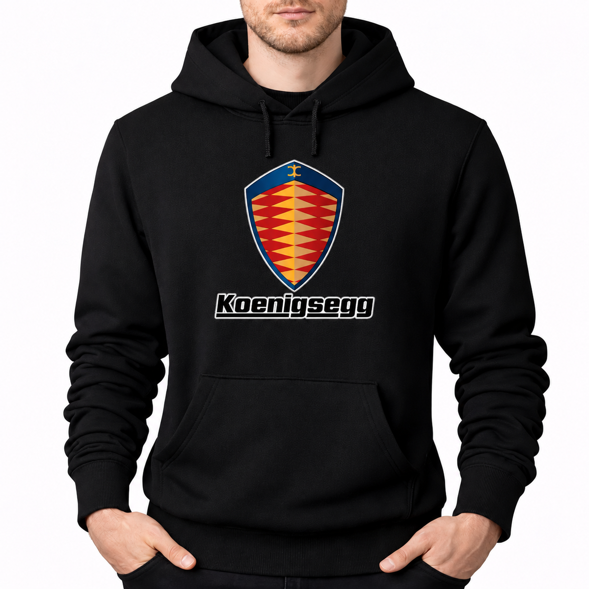 Koenigsegg Black pullover hoodie front