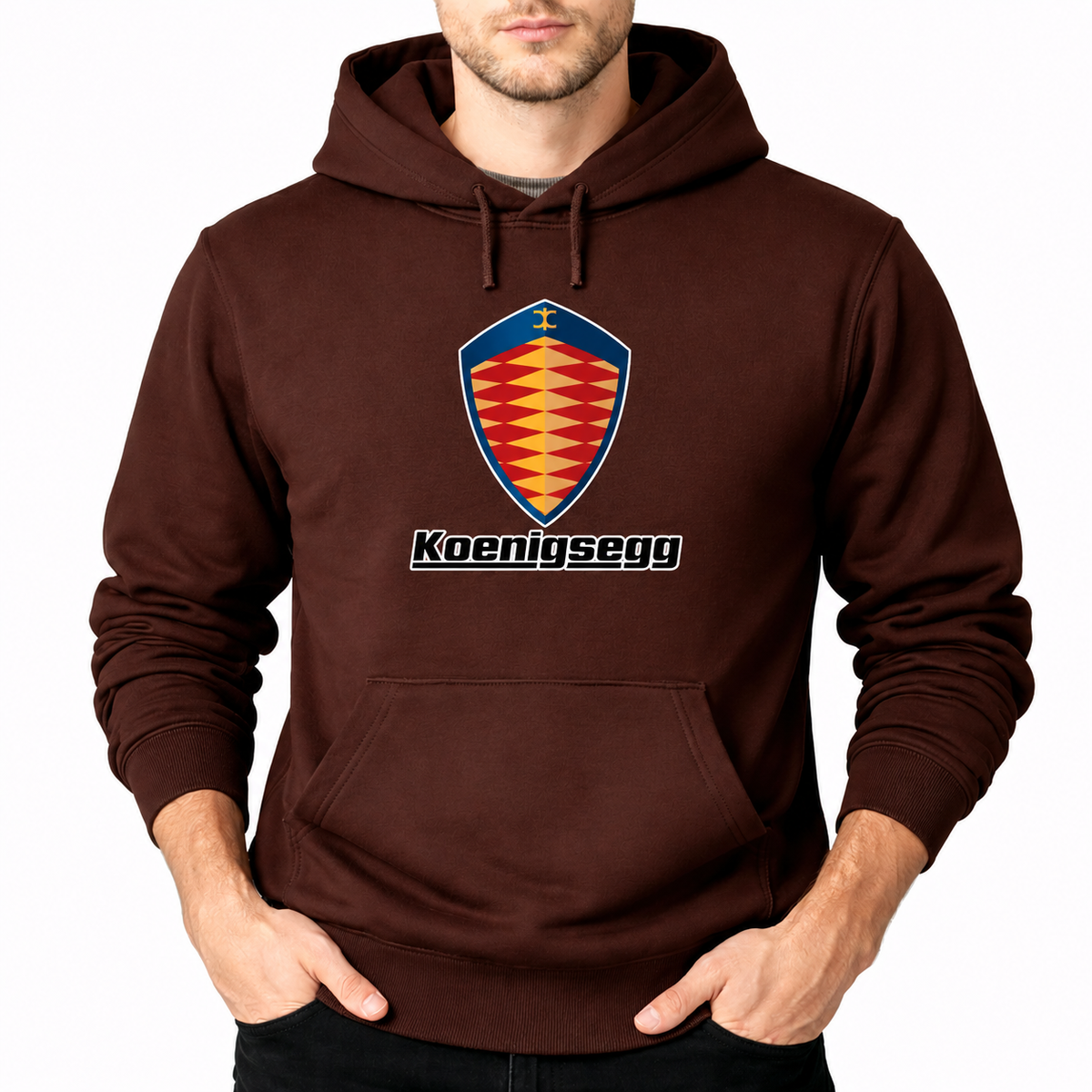Koenigsegg Brown pullover hoodie front