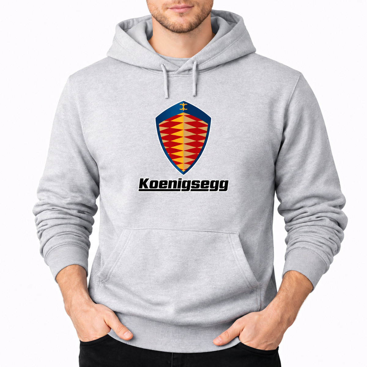 Koenigsegg Grey pullover hoodie front