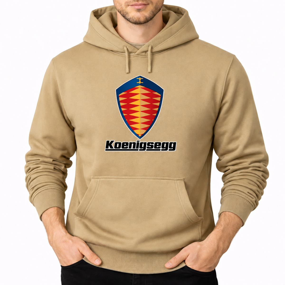 Koenigsegg Khaki pullover hoodie front
