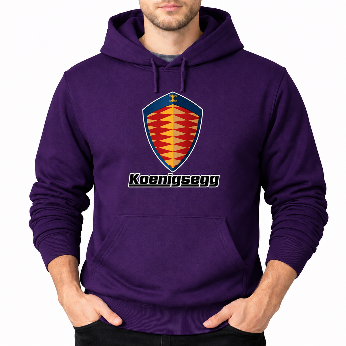 Koenigsegg Purple pullover hoodie front