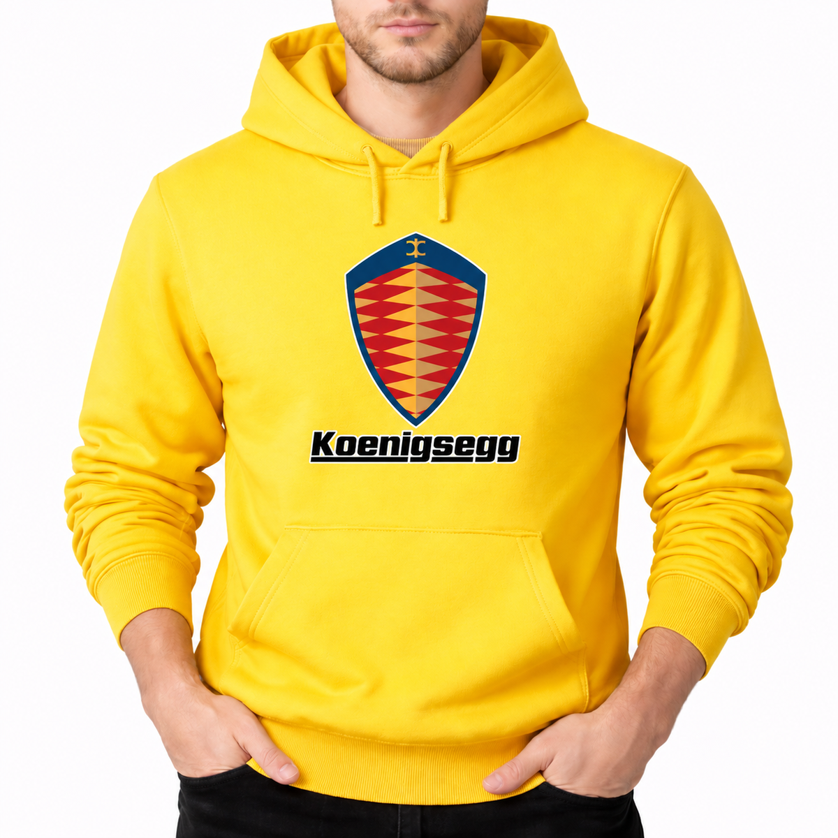 Koenigsegg Yellow pullover hoodie front