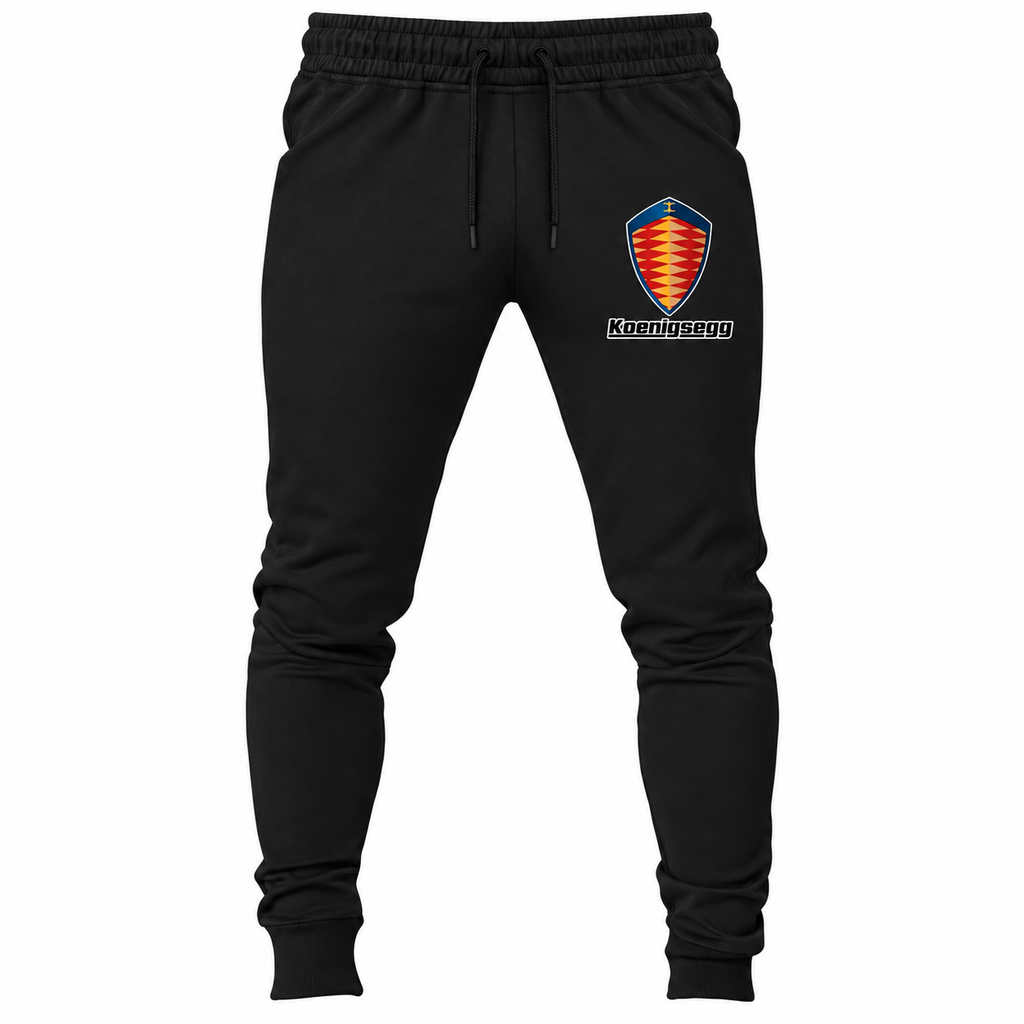 Koenigsegg joggers Black front left thigh heat transfer