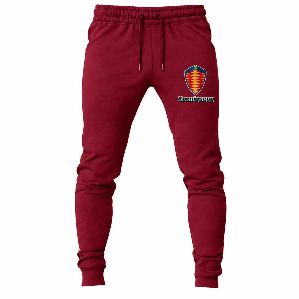 Koenigsegg joggers Burgundy front left thigh heat transfer