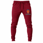 Koenigsegg joggers Burgundy front left thigh heat transfer