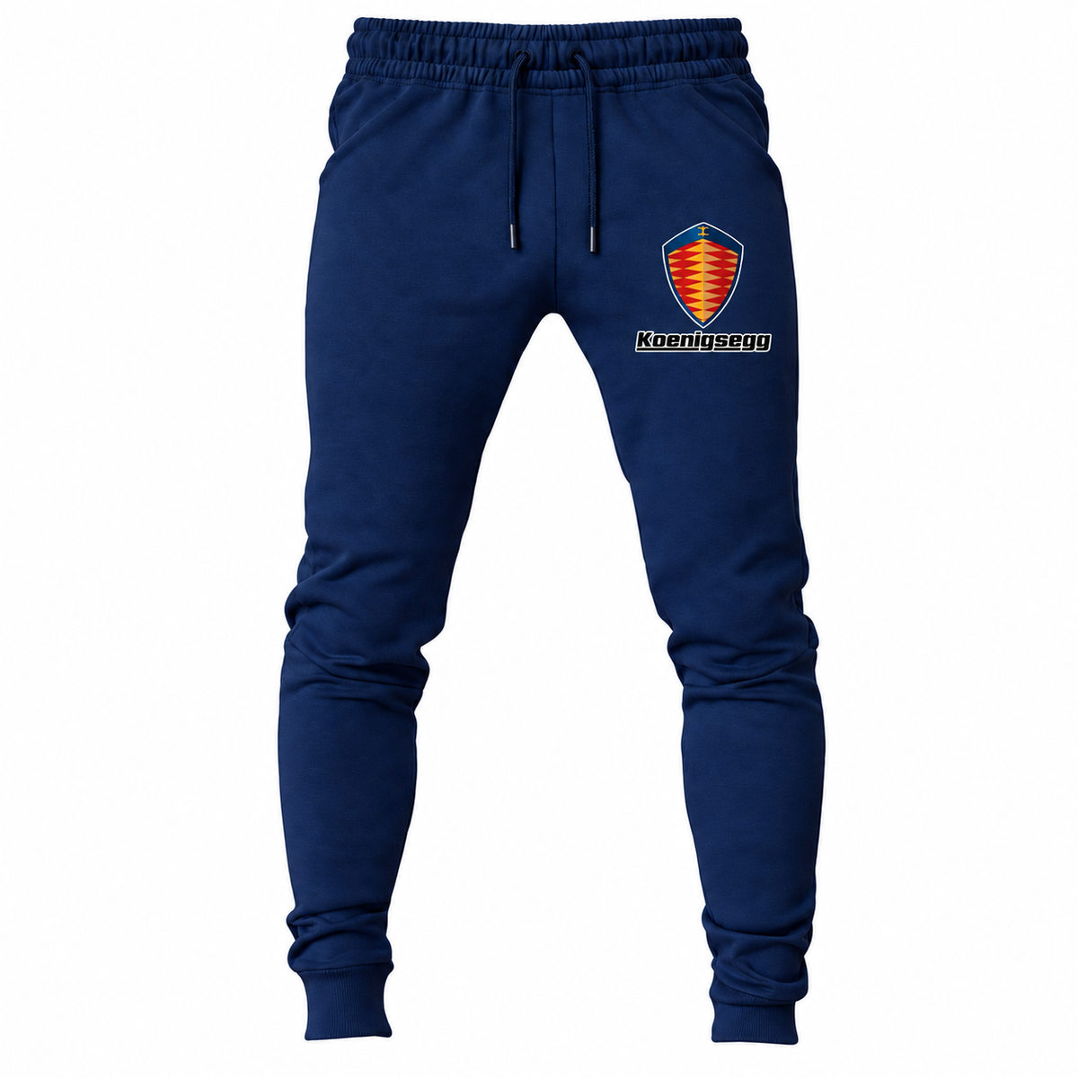 Koenigsegg joggers Navy front left thigh heat transfer