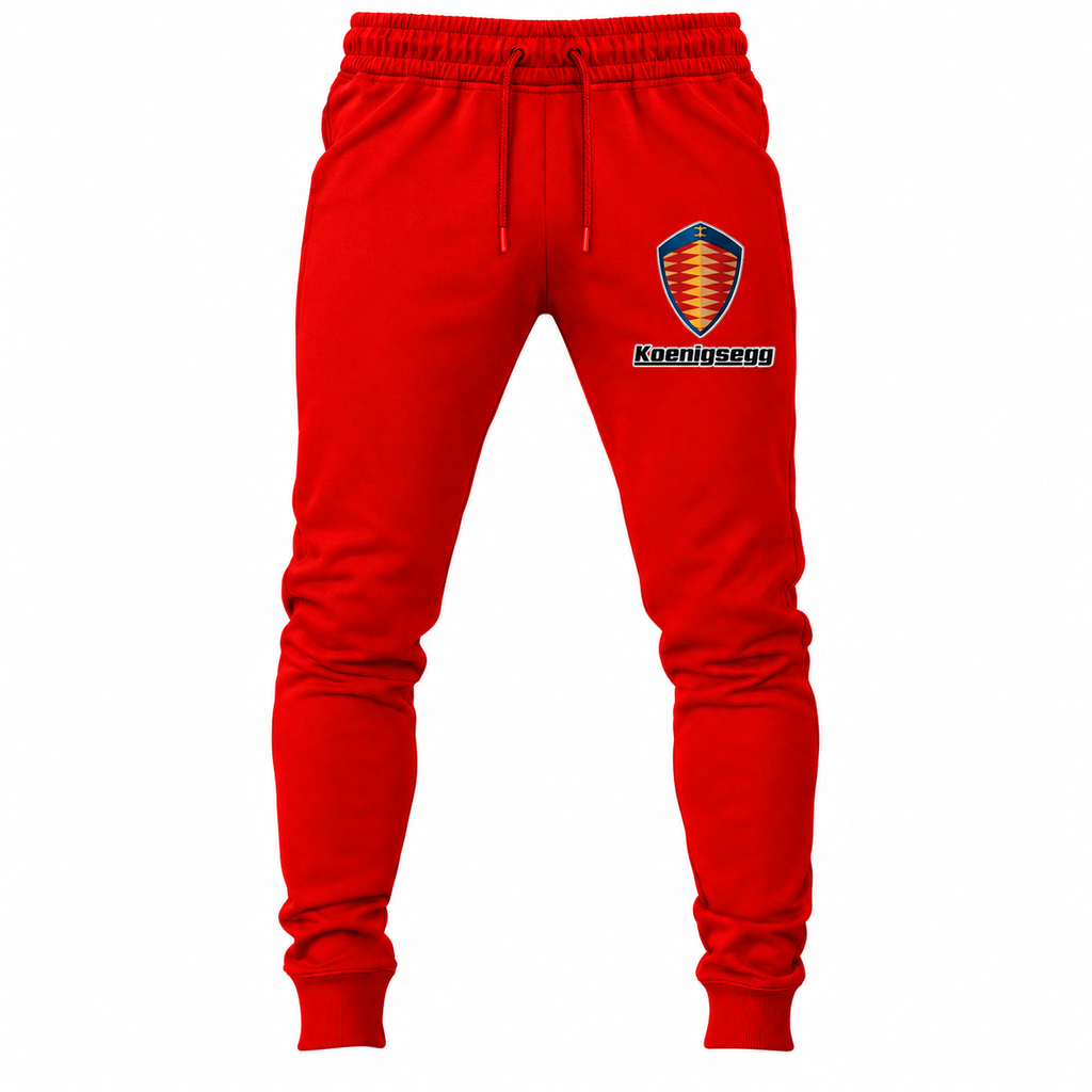 Koenigsegg joggers Red front left thigh heat transfer