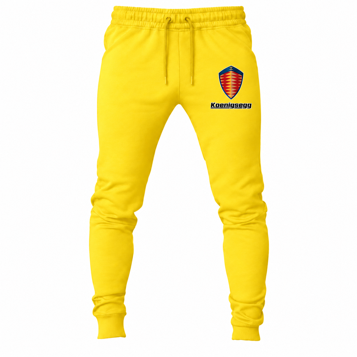 Koenigsegg joggers Yellow front left thigh heat transfer