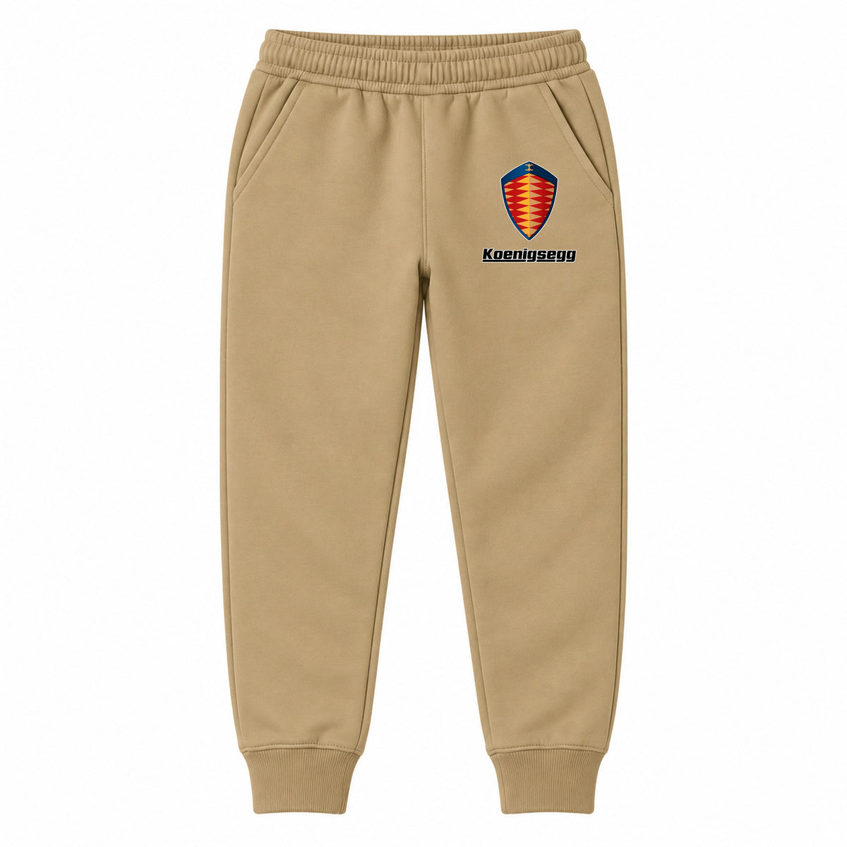 Koenigsegg youth jogger sweatpants in Khaki, Youth Large ages 10–12