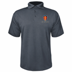 Koenigsegg polyester polo — Charcoal — source logo on left chest