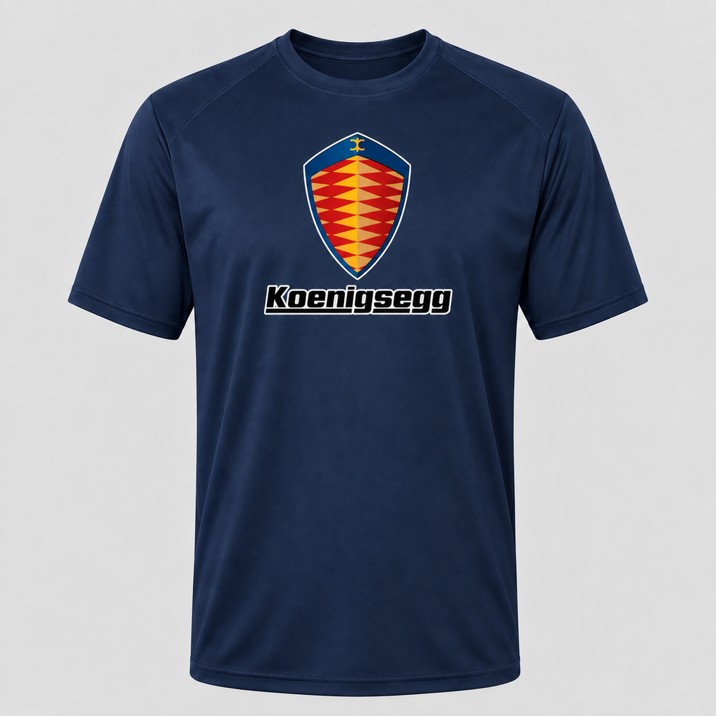 Koenigsegg polyester T-shirt — Navy — original logo