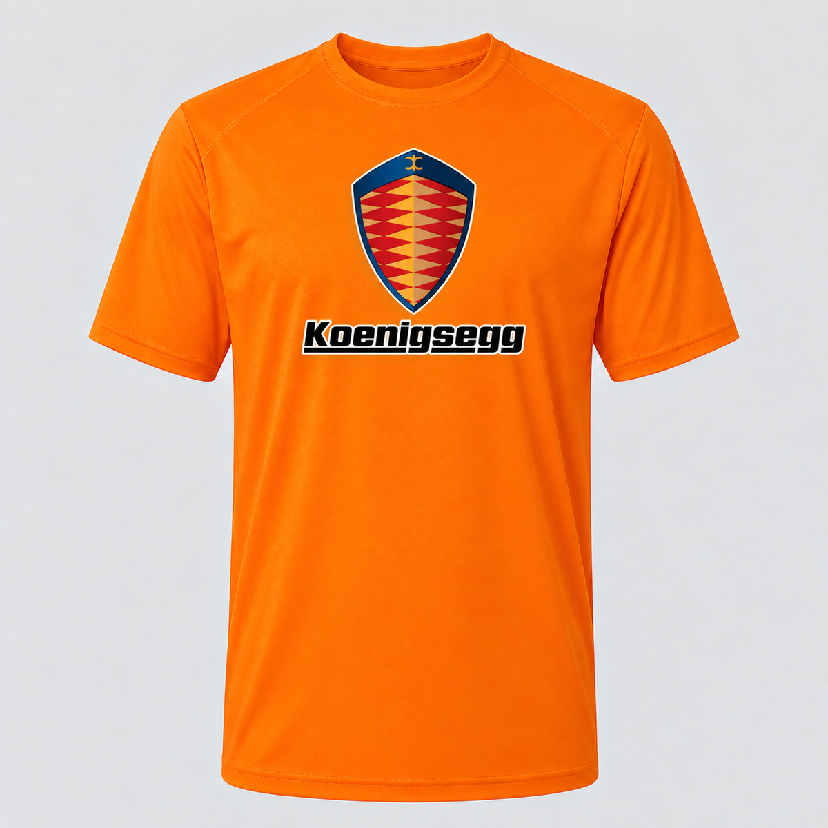 Koenigsegg polyester T-shirt — Orange — original logo