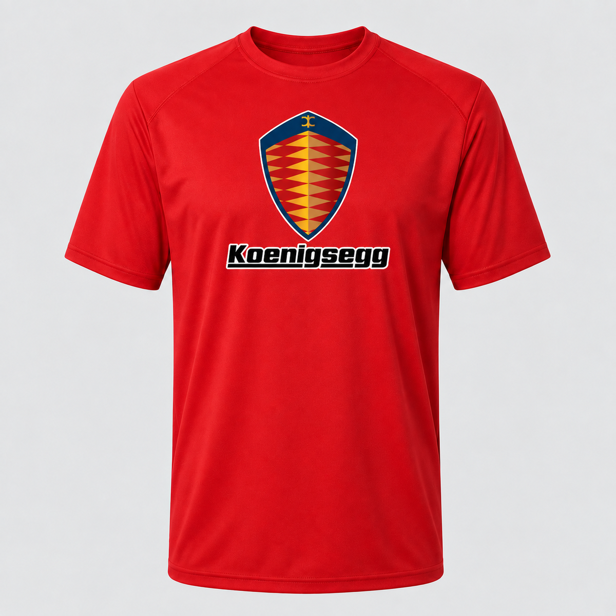 Koenigsegg polyester T-shirt — Red — original logo