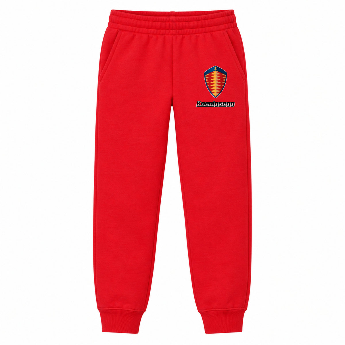 Koenigsegg youth jogger sweatpants in Red, Youth Large ages 10–12