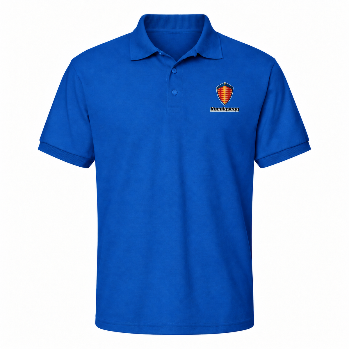 Men's Koenigsegg Dry Blend Polo — Royal Blue — clean front main