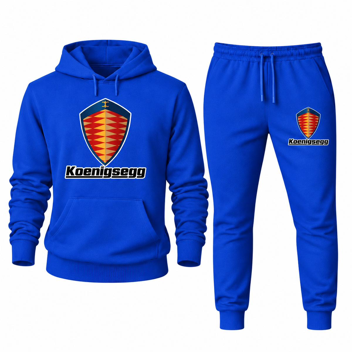 Koenigsegg Blue hoodie joggers set front