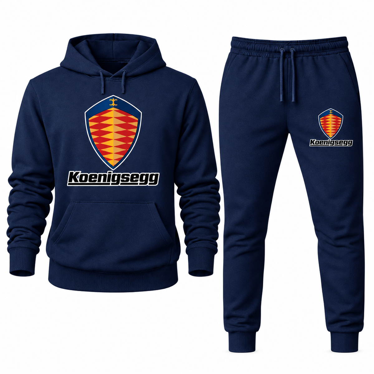 Koenigsegg Navy hoodie joggers set front