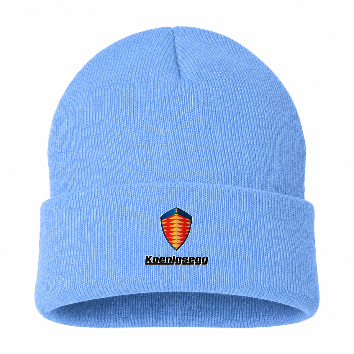 Men's Koenigsegg Beanie Hat — Sky Blue — clean front main