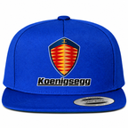 Koenigsegg snapback Blue front centered heat transfer
